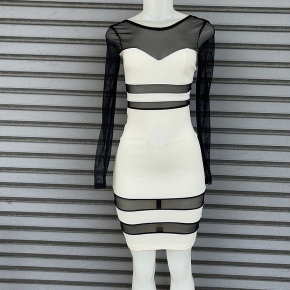 Codigo Lace Sheer Mesh Above Knee Dress Size S - Picture 2 of 7